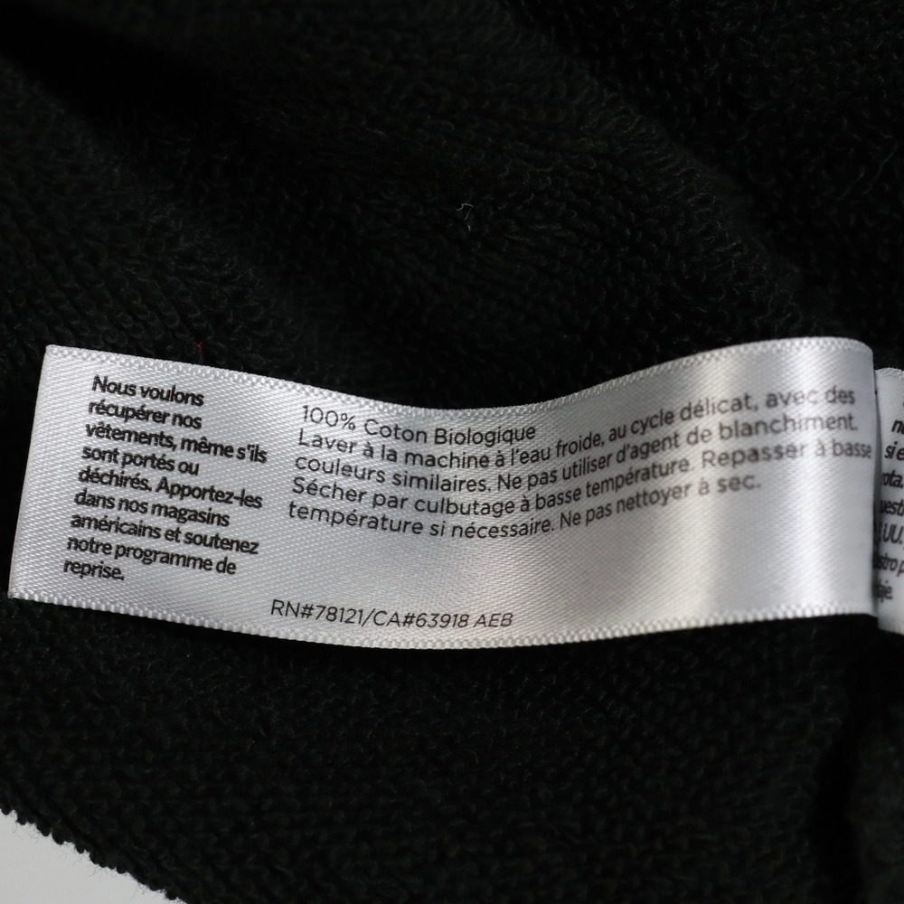 Eileen Fisher Hoodie Womens L Green Organic Cotton Oversized Raw Edge Sweatshirt - Picture 10 of 11